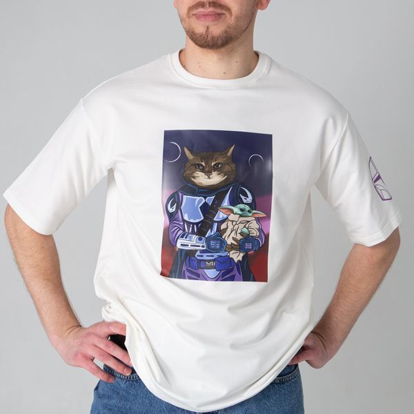 Мужская футболка оверсайз с принтом кота Star Cats wSC-TW-XS фото