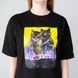 Жіноча футболка оверсайз с принтом кота Cybercats CP-TB-XS фото 2